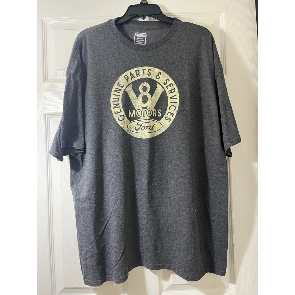 Ford V8 Motors Genuine‎ Parts & Services Graphic T-Shirt Mens 2XL Charcoal Grey